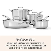 Calphalon Premier Stainless Steel 8-pc. Cookware Set