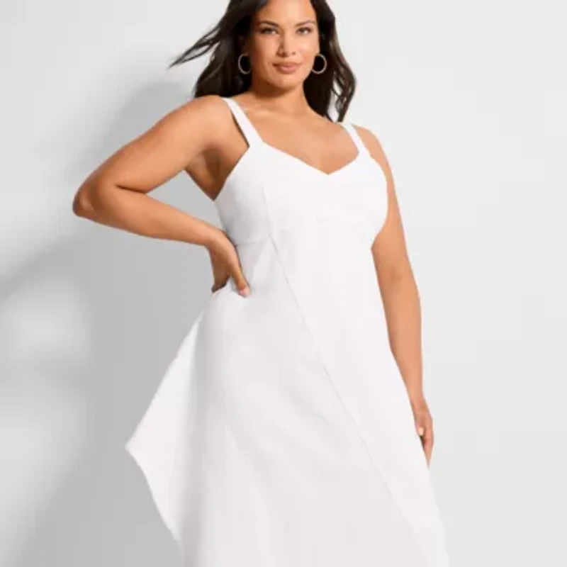 Ashley Graham Women's Plus Midi Dress