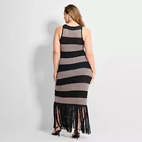 Ashley Graham Womens Plus Sheath Dress