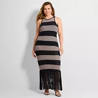 Ashley Graham Womens Plus Sheath Dress