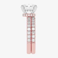 Signature By Modern Bride (G / Vs2-Si1) Womens 6 CT. T.W. Lab Grown White Diamond 14K Gold Round Side Stone Bridal Set