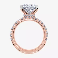(G / Vs2-Si1) Womens 6 CT. T.W. Lab Grown White Diamond 14K Gold Side Stone Bridal Set