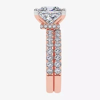 (G / Vs2-Si1) Womens 6 CT. T.W. Lab Grown White Diamond 14K Gold Side Stone Bridal Set