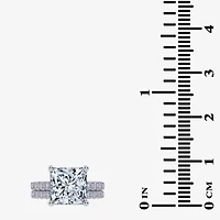 (G / Vs2-Si1) Womens 6 CT. T.W. Lab Grown White Diamond 14K Gold Side Stone Bridal Set