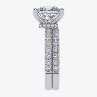 (G / Vs2-Si1) Womens 6 CT. T.W. Lab Grown White Diamond 14K Gold Side Stone Bridal Set