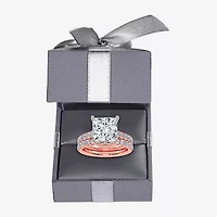 (H-I / SI1-SI2) Signature By Modern Bride Womens 2 1/2 CT. TW. Lab Grown White Diamond 14K Gold Princess Bridal Set
