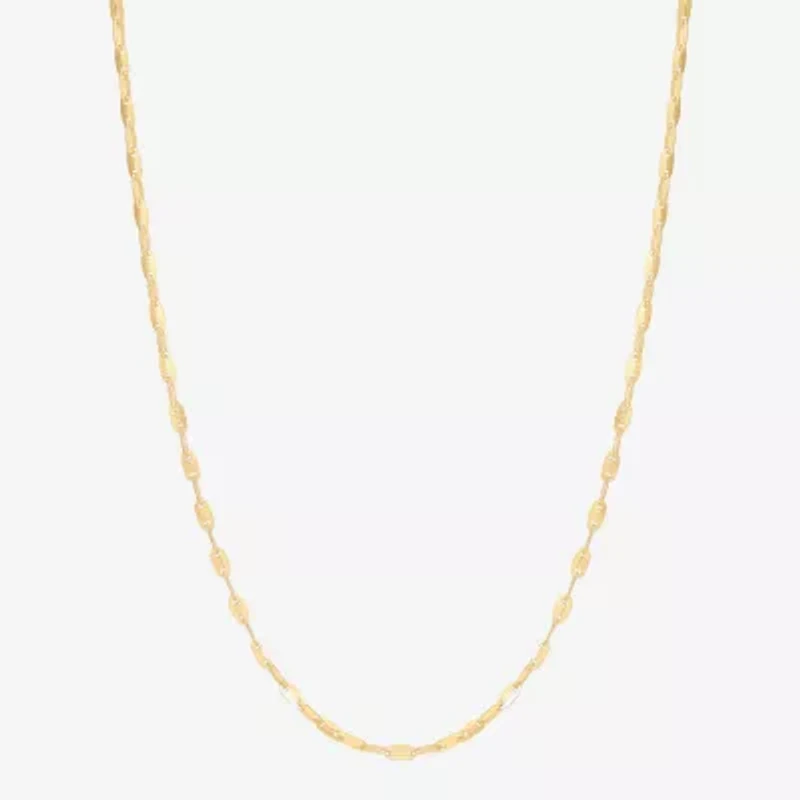 Made in Italy Womens 10K Gold 16 Inch Chain Necklace