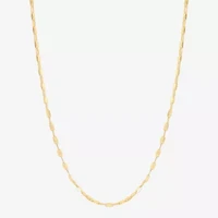 Made in Italy Womens 10K Gold 16 Inch Chain Necklace