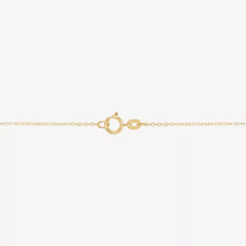 Made in Italy Cross Womens 10K Gold Cross 16 Inch Pendant Necklace