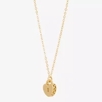 Silver Addiction Womens 10K Gold Heart 18 Inch Pendant Necklace