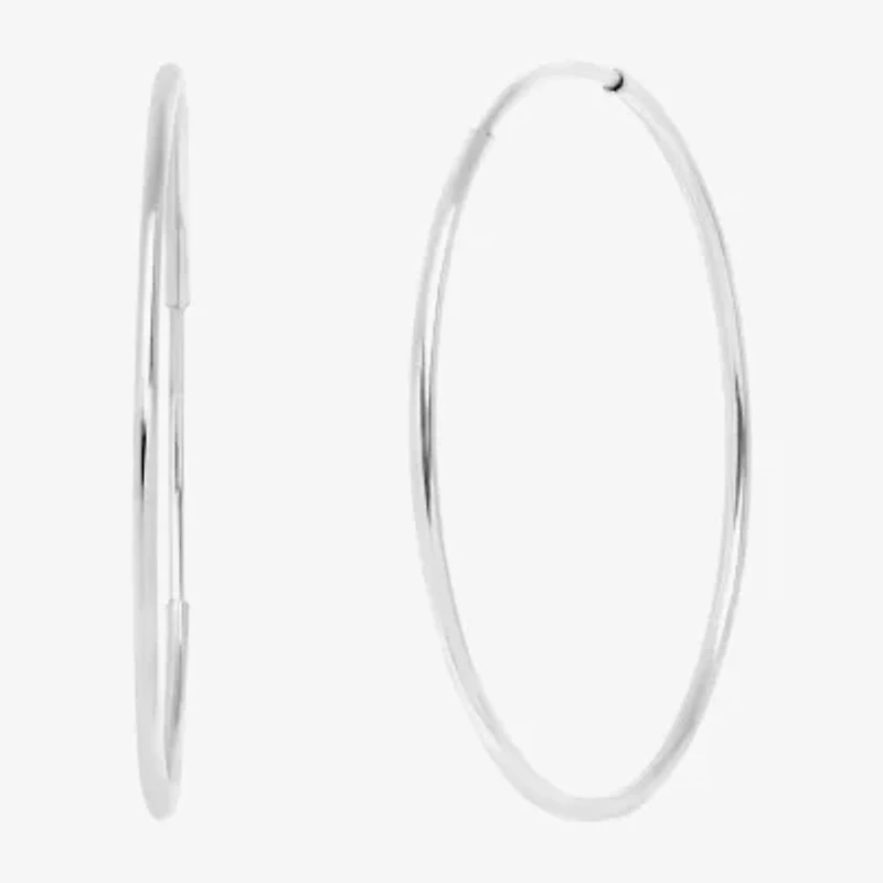 Womens 14K Gold 16mm Hoop Earrings