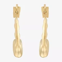 Girls 14K Gold 12.3mm Heart Hoop Earrings