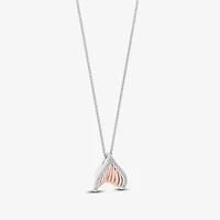 Enchanted Disney Fine Jewelry Womens 1/6 CT. T.W. Natural White Diamond 10K Rose Gold Sterling Silver 17 Inch Pendant Necklace
