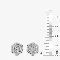 Enchanted Disney Fine Jewelry 1/2 CT. T.W. Natural White Diamond 14K Gold 16.8mm Flower Cinderella Princess Stud Earrings