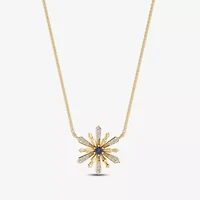 Enchanted Disney Fine Jewelry Womens 1/10 CT. T.W. Genuine Blue Aquamarine Sterling Silver 17 1/2 Inch Pendant Necklace