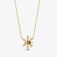 Enchanted Disney Fine Jewelry Womens 1/10 CT. T.W. Genuine Blue Aquamarine Sterling Silver 17 1/2 Inch Pendant Necklace