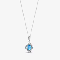 Enchanted Disney Fine Jewelry Womens 1/6 CT. T.W. Genuine Blue Topaz Sterling Silver 18 Inch Pendant Necklace