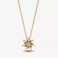 Enchanted Disney Fine Jewelry Womens Diamond Accent Natural White Diamond 14K Gold Over Silver Inch Pendant Necklace