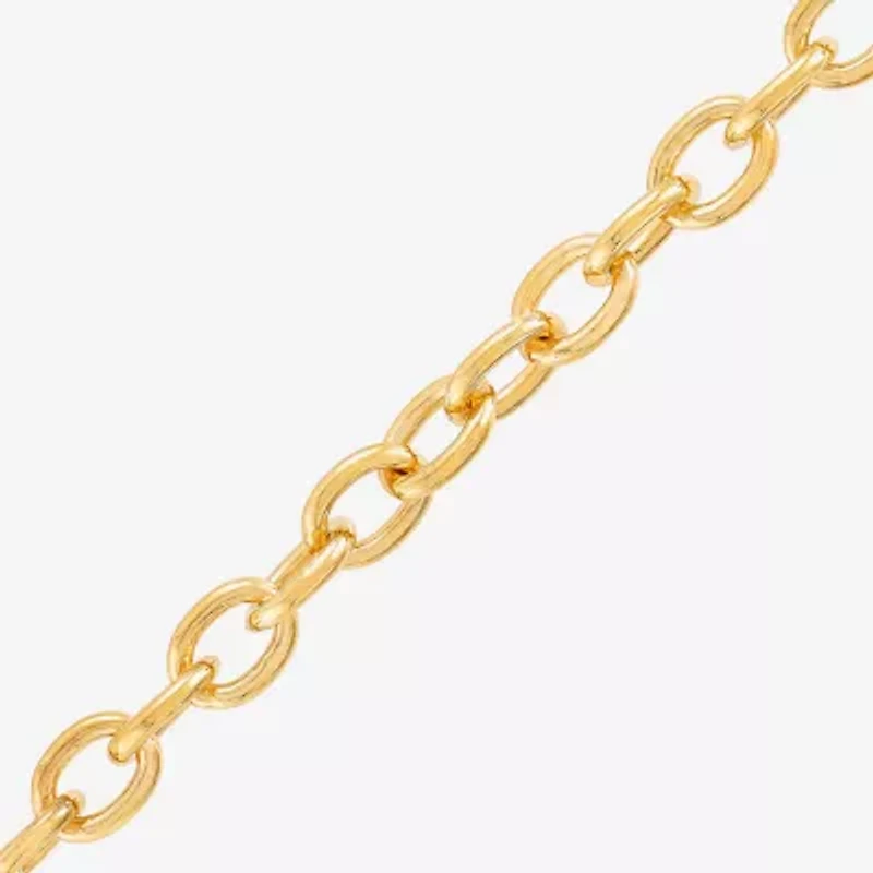 Limited Quantities! Mens 18K Gold Over Silver 7.5 Inch Solid Cable Chain Bracelet