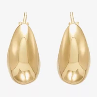 Limited Quantities! Womens 14K Gold 14mm Hoop Earrings