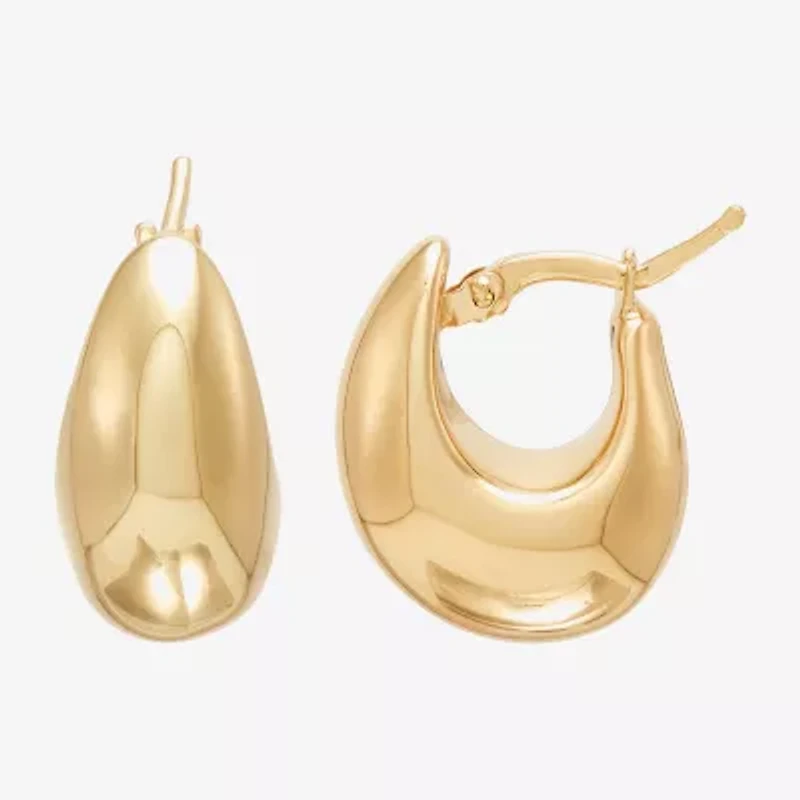 Limited Quantities! Womens 14K Gold 14mm Hoop Earrings