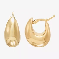 Limited Quantities! Womens 14K Gold 14mm Hoop Earrings
