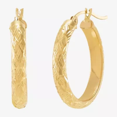 Limited Quantities! Womens 10K Gold 20mm Hoop Earrings