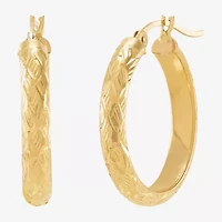 Limited Quantities! Womens 10K Gold 20mm Hoop Earrings