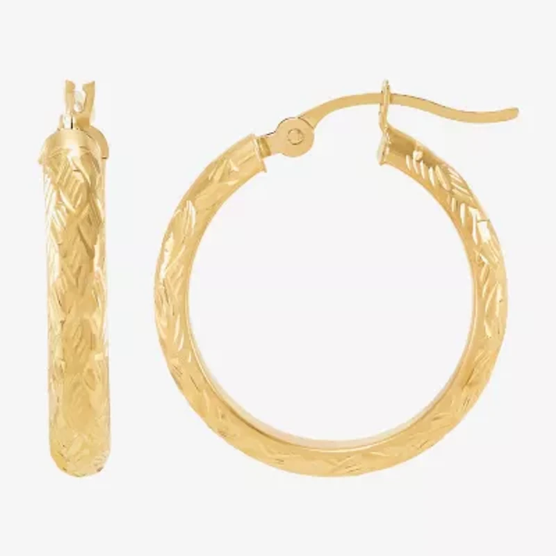 Limited Quantities! Womens 10K Gold 20mm Hoop Earrings