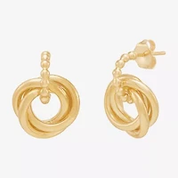 Limited Quantities! Womens 14K Gold Knot Drop Earrings