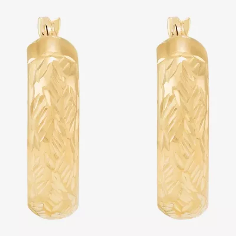 Limited Quantities! Womens 10K Gold 15mm Hoop Earrings