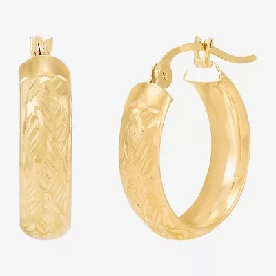 Limited Quantities! Womens 10K Gold 15mm Hoop Earrings