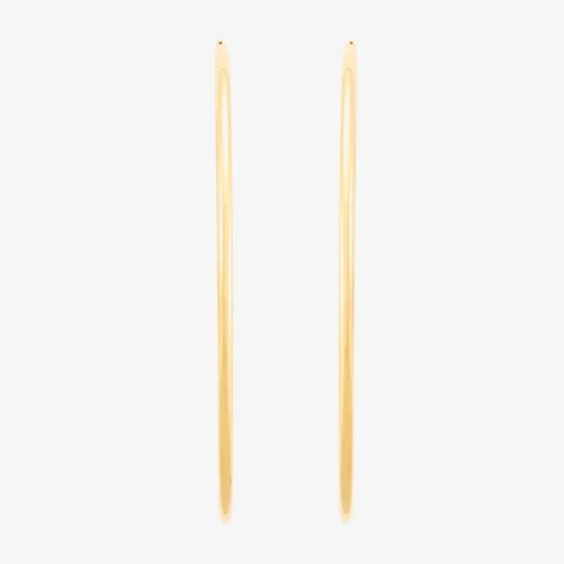 Limited Quantities! Womens 10K Gold 70mm Hoop Earrings