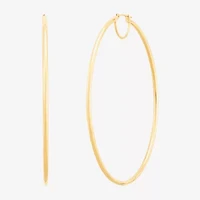 Limited Quantities! Womens 10K Gold 70mm Hoop Earrings