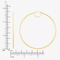 Limited Quantities! Womens 10K Gold 70mm Hoop Earrings