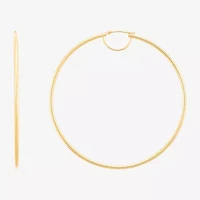 Limited Quantities! Womens 10K Gold 70mm Hoop Earrings