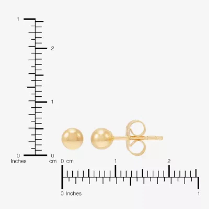 Limited Quantities! 14K Gold 4mm Ball Stud Earrings