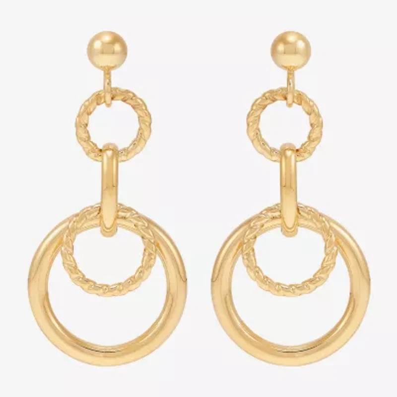 Limited Quantities! Womens 14K Gold Drop Earrings