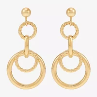 Limited Quantities! Womens 14K Gold Drop Earrings