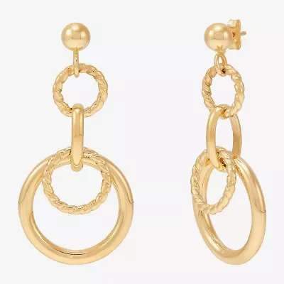 Limited Quantities! Womens 14K Gold Drop Earrings