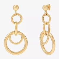 Limited Quantities! Womens 14K Gold Drop Earrings