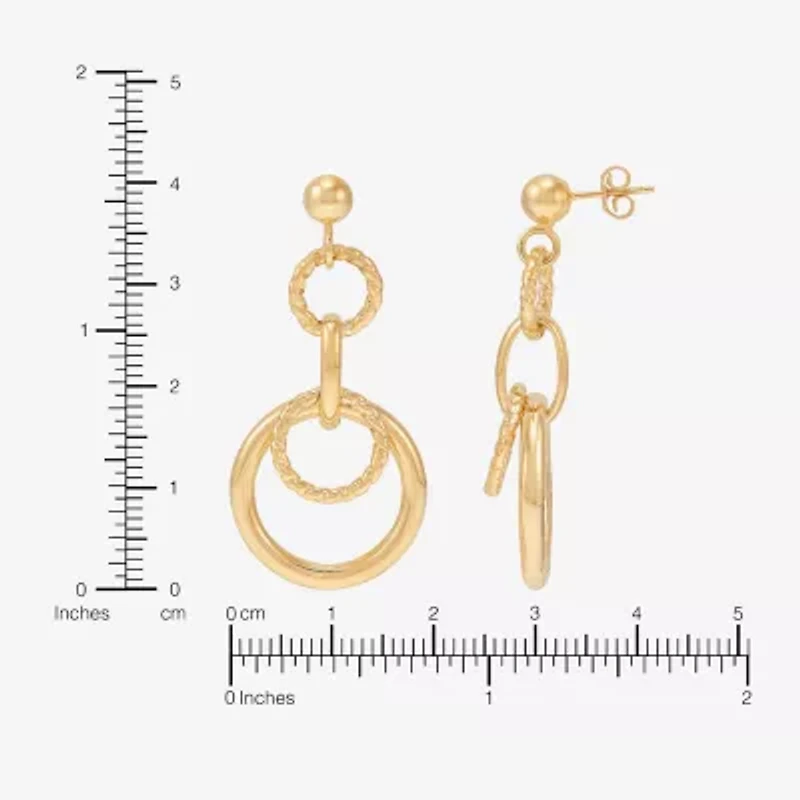 Limited Quantities! Womens 14K Gold Drop Earrings