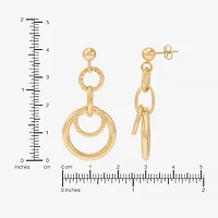 Limited Quantities! Womens 14K Gold Drop Earrings