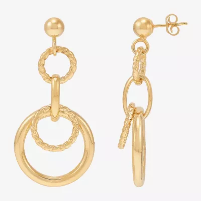 Limited Quantities! Womens 14K Gold Drop Earrings