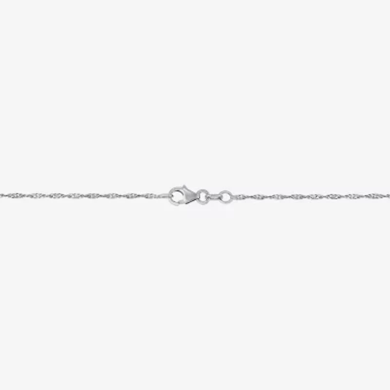 Limited Quantities! Womens 14K White Gold 16 Inch Singapore Chain Necklace