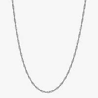 Limited Quantities! Womens 14K White Gold 16 Inch Singapore Chain Necklace