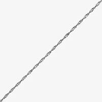 Limited Quantities! Womens 14K White Gold 16 Inch Singapore Chain Necklace