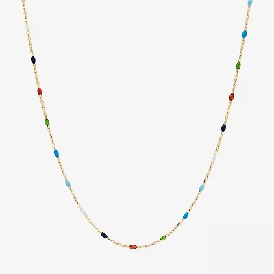 Limited Quantities! Womens 14K Gold 18 Inch Beaded Necklace