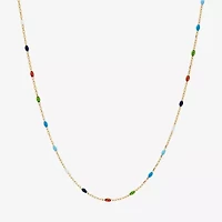 Limited Quantities! Womens 14K Gold 18 Inch Beaded Necklace