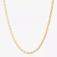Limited Quantities! Womens 10K Gold 18 Inch Rolo Chain Necklace
